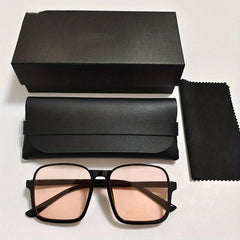 Retro Half Frame Sunglasses Square Large Frame