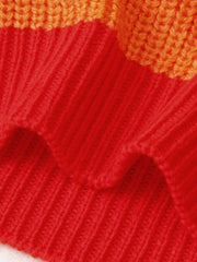 Rainbow Knitted Sweater for Winter Days