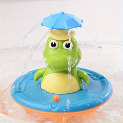 Interactive Crocodile Shower Toy with Rotating Water Spray