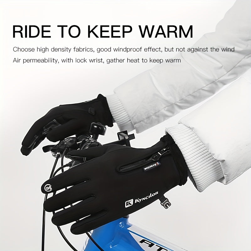 Winter Sports Velvet Warm Gloves Touch Screen Coldproof Ski Cycling Outdoor Glov