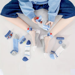 5 Pairs Boys Rocket Casual Ankle Socks Breathable Sport Socks Kids Toddlers