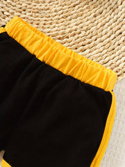 Baby Boys KING Print Tank Top & Block Shorts Set Summer
