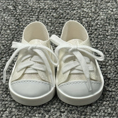Fluorescent PU Leather Doll Shoes Low Top Sneakers for American Doll