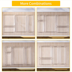 10 Pack Plastic Drawer Organisers for Makeup Office Kitchen Bathroom