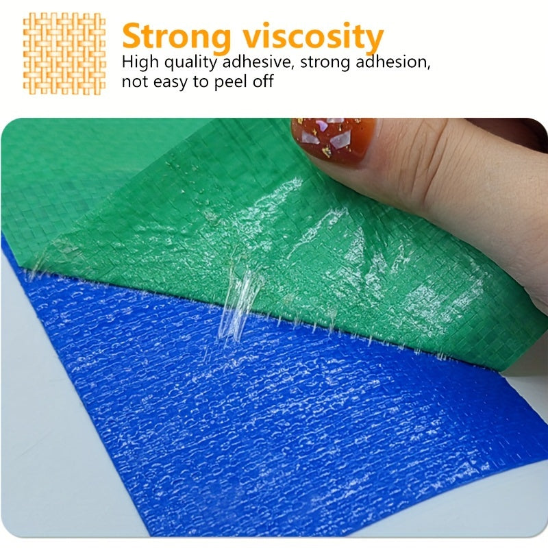 Green Tarpaulin Repair Tape Single Sided Cloth Base Strong and High Adhesive