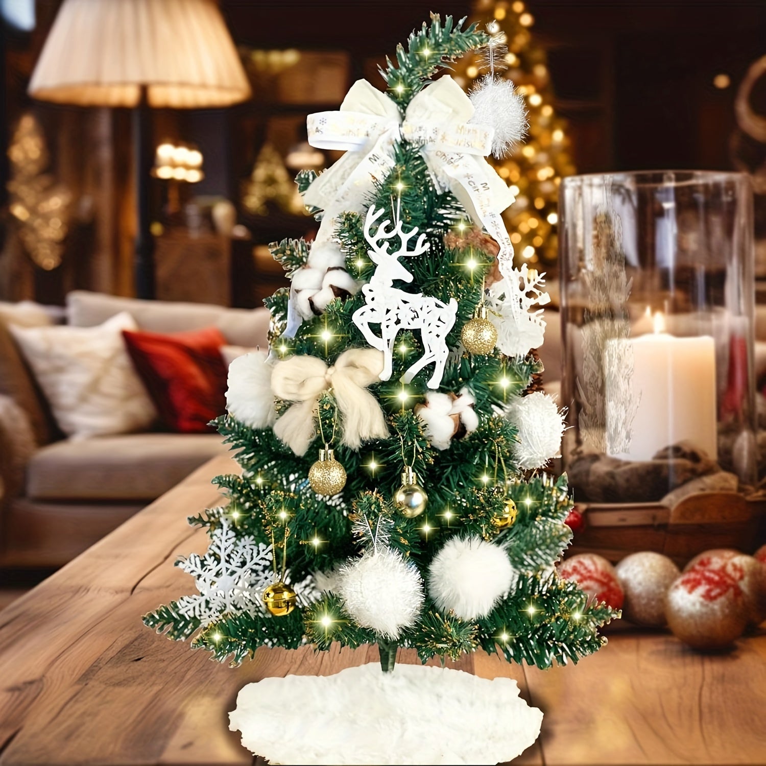 Christmas Green Flocking Artificial Cedar Tree for Home Decor