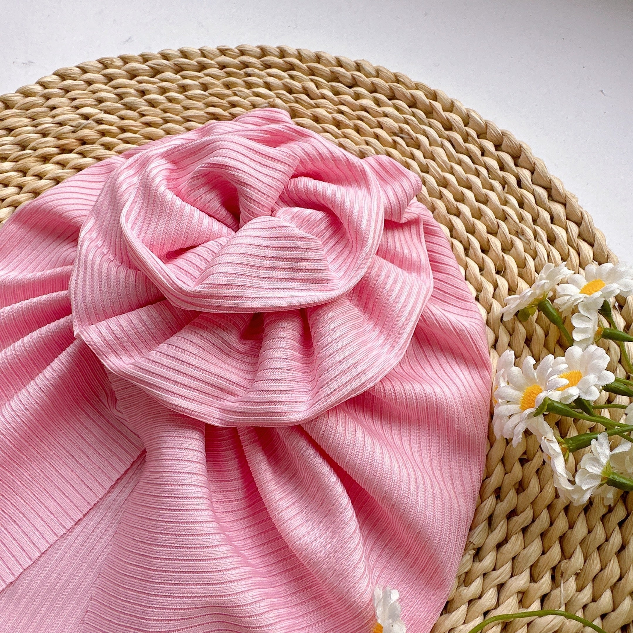 Baby Spring Summer Thin Headband Big Flower Baby Hat for Newborns