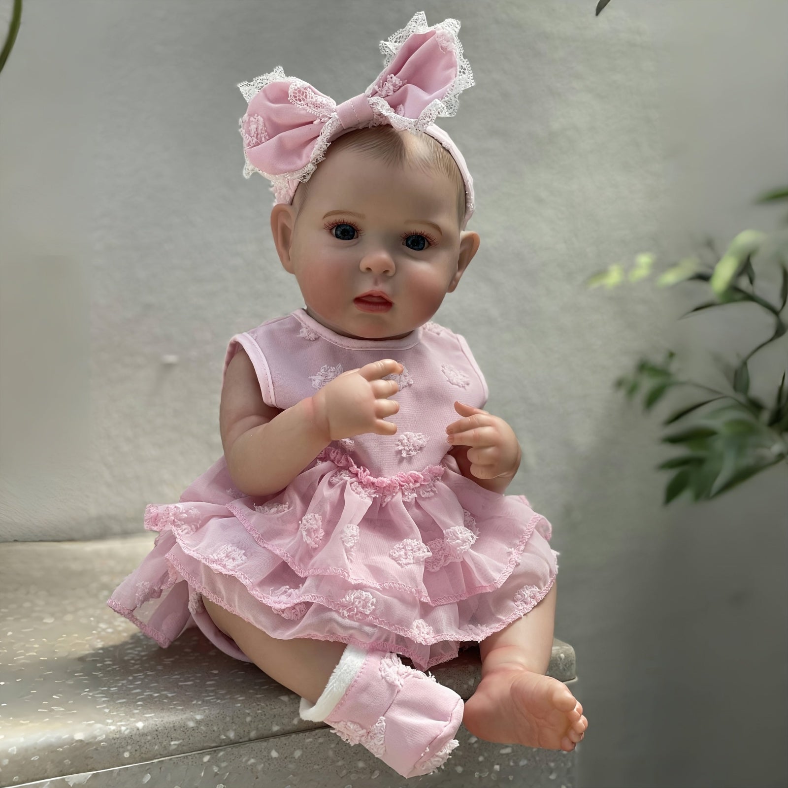 Realistic Reborn Doll Lifelike Girl with Open Eyes Full Body Soft Vinyl