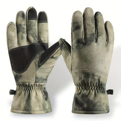 Velvet Windproof Waterproof Touch Screen Cycling Gloves Coldproof Non Slip Warm