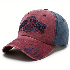 Vintage Baseball Cap YORK Embroidered Letter Duck Tongue Cap Men's Hat