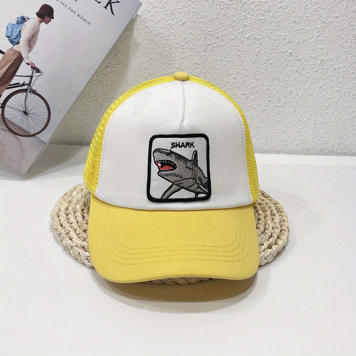 Shark Patch Trucker Hat Sunshade Baseball Cap Lightweight Dad Hats