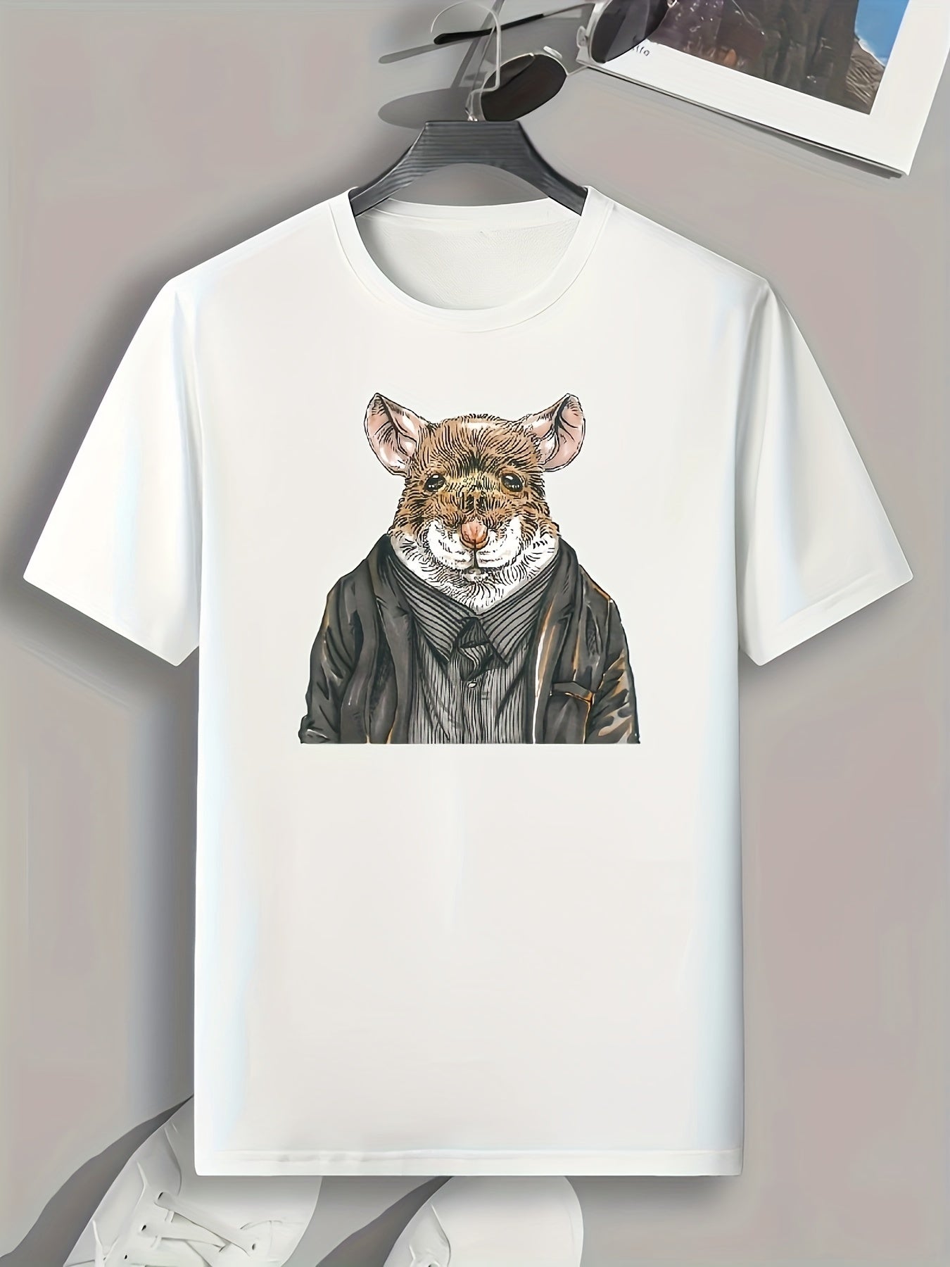 Rat Print Men's Graphic T shirt Casual Comfy Tees For Summer