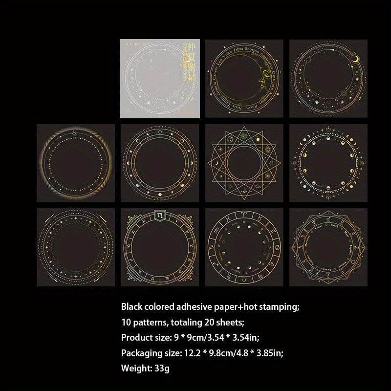 20PCS PACK Collage Book Midsummer Starry Series