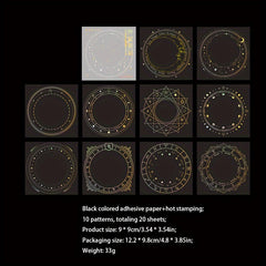 20PCS PACK Collage Book Midsummer Starry Series
