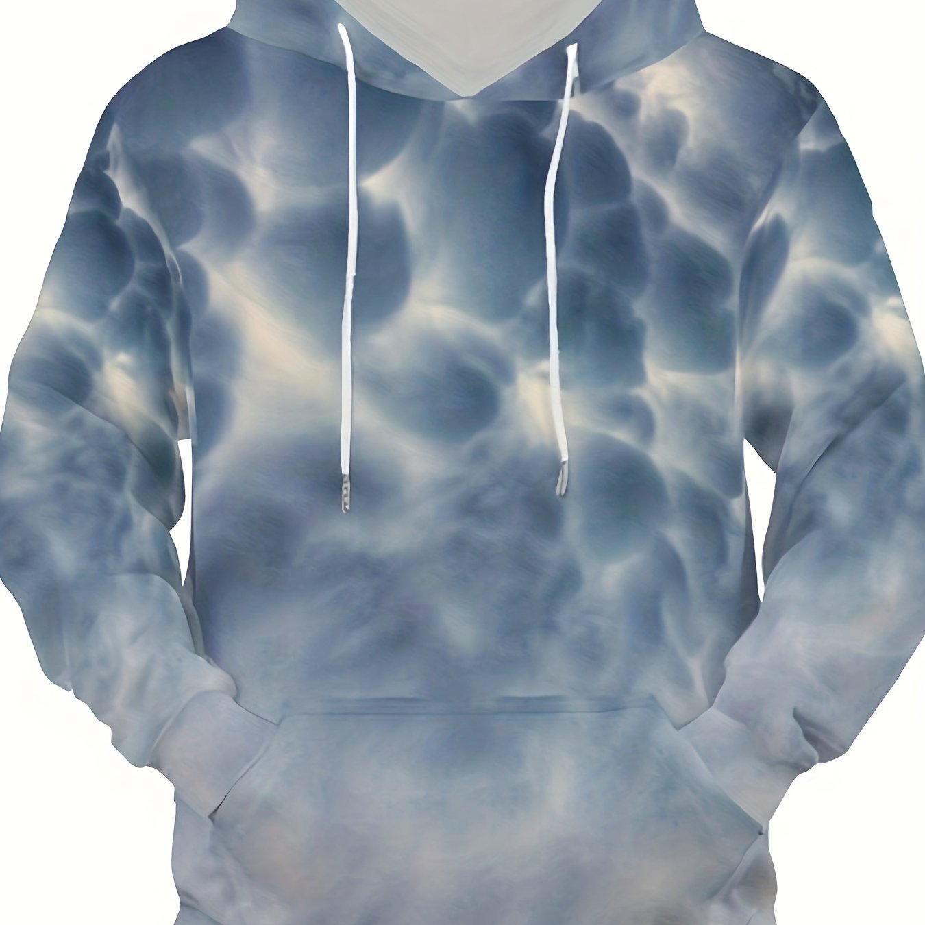 Men's Tie Dye Hoodie Kangaroo Pocket Loose Pullover