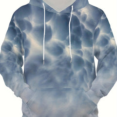 Men's Tie Dye Hoodie Kangaroo Pocket Loose Pullover