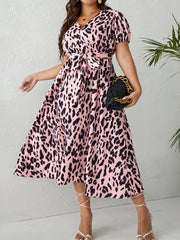 Leopard Print Cut Out Maxi Dress