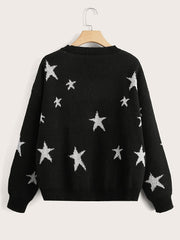 Y2K Star Print Cardigan