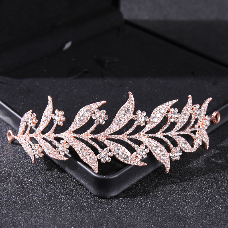 Rhinestone Leaf Hair Vine Bridal Tiara Wedding Hair Pin