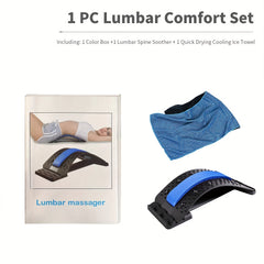 Adjustable Magnetic Back Stretcher with Cooling Sports Towel
