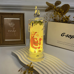 Christmas Flameless Candle Santa Claus Snowman Base LED Decoration