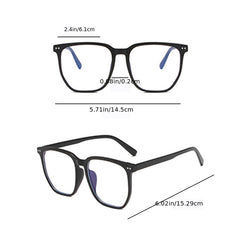Square Anti Light Glasses for Men Women Students, Myopia Spectacles Frame