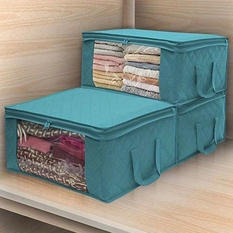 Large Capacity Clothes Storage Bag Foldable Zipper Organizer