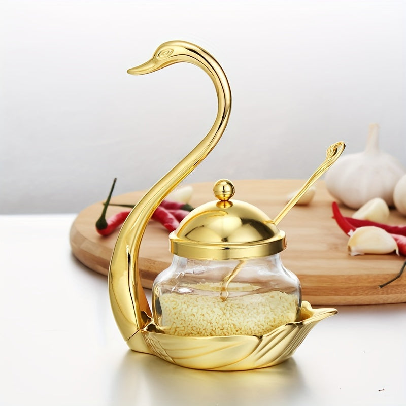 Swan Sugar Bowl Seasoning Jar Salt Shaker Hotel Restaurant Props