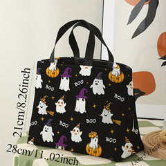 Halloween Ghost Printed Lunch Bag Waterproof Insulated Bag