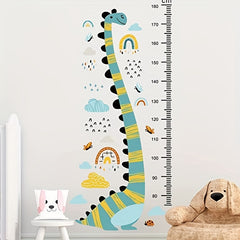 Dino Height Chart Wall Decal - Grow Taller with Fun Cartoon Dinosaur