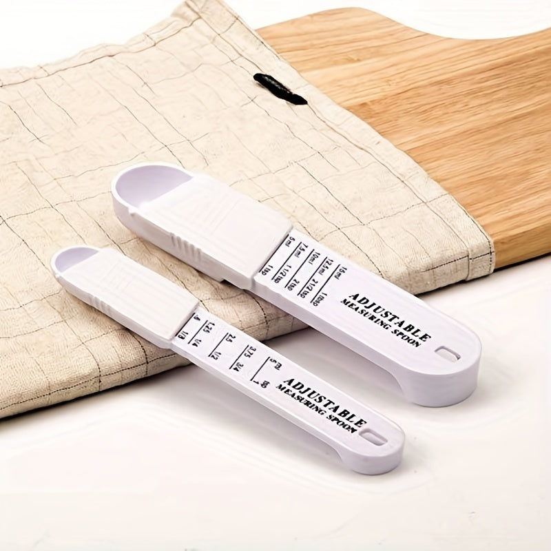 2pcs Adjustable Measuring Spoon Set for Baking and Cooking