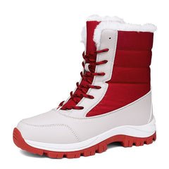 Women's Snow Boots Warm Lace Up Platform Comfortable Walking Shoes