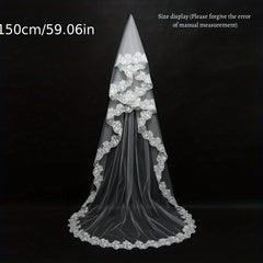 Bridal Lace Veil Floral Single Layer Headcloth Wedding
