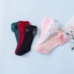 Baby Girls Princess Socks Bow Knee High Socks For Newborn Infants Toddlers