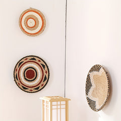Dandelion Straw Rope Woven Storage Basket Vegetable Basket