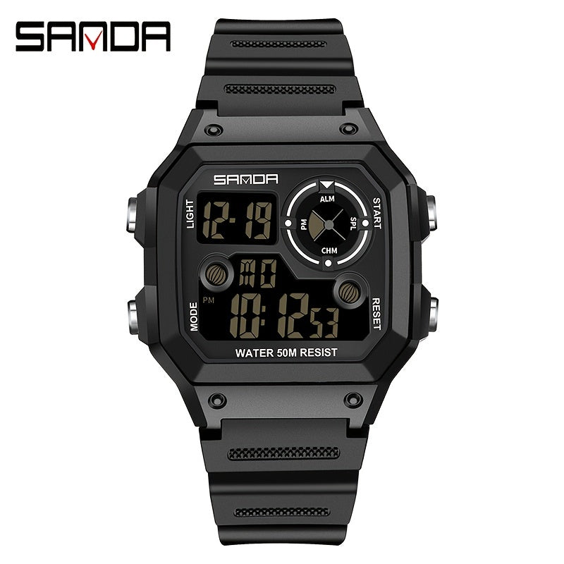 SANDA Boy's Waterproof Sport Timing Watch Gift