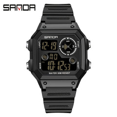 SANDA Boy's Waterproof Sport Timing Watch Gift