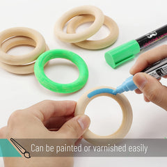 Wooden Rings For Crafts Macrame DIY Making Party Supplies
