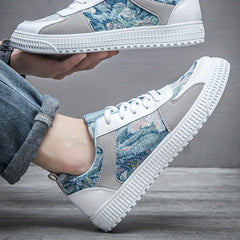 Men's Graphic Skate Shoes Lace-up Sneakers
