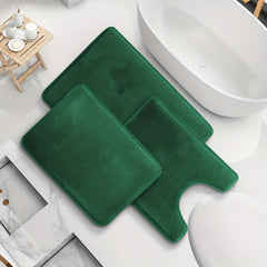 3pcs Memory Foam Bath Rug Set Plush Bath Mats Non Slip