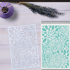 8pcs Textured Art Painting Stencils Reusable Plastic Stencils
