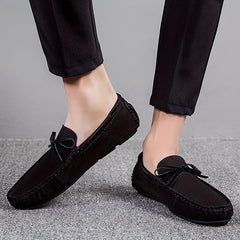 Men's Bowknot Moccasin Loafer Shoes Non-slip Slip-On Driving Shoes