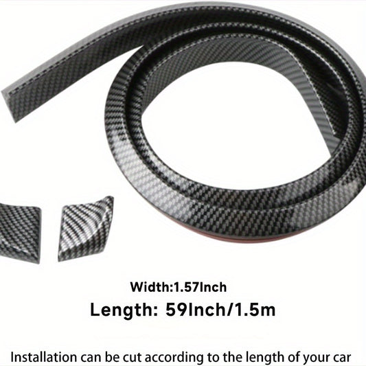 Carbon Fiber Pattern Car Rear Wing Decorative Strip, Hatchback General Purpose