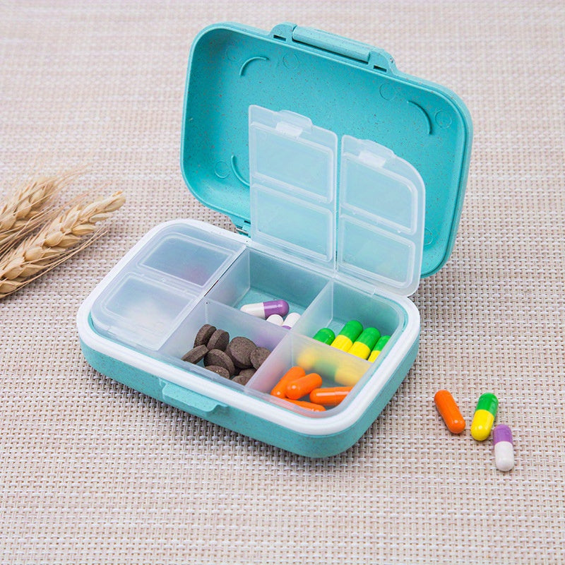 6 Compartment Pill Case Customizable Dividers Portable Medicine Organizer