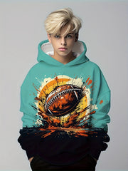 Anime Football Kid's Hoodie Unisex Pullover Casual Hooded Top