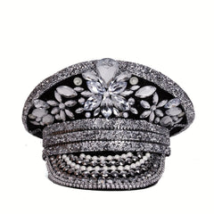 Crystal Bride Captain Hat Military Cap Hen Do Hat