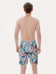 Men's Quick Dry Swim Trunks Tropical Floral Fruit Pattern