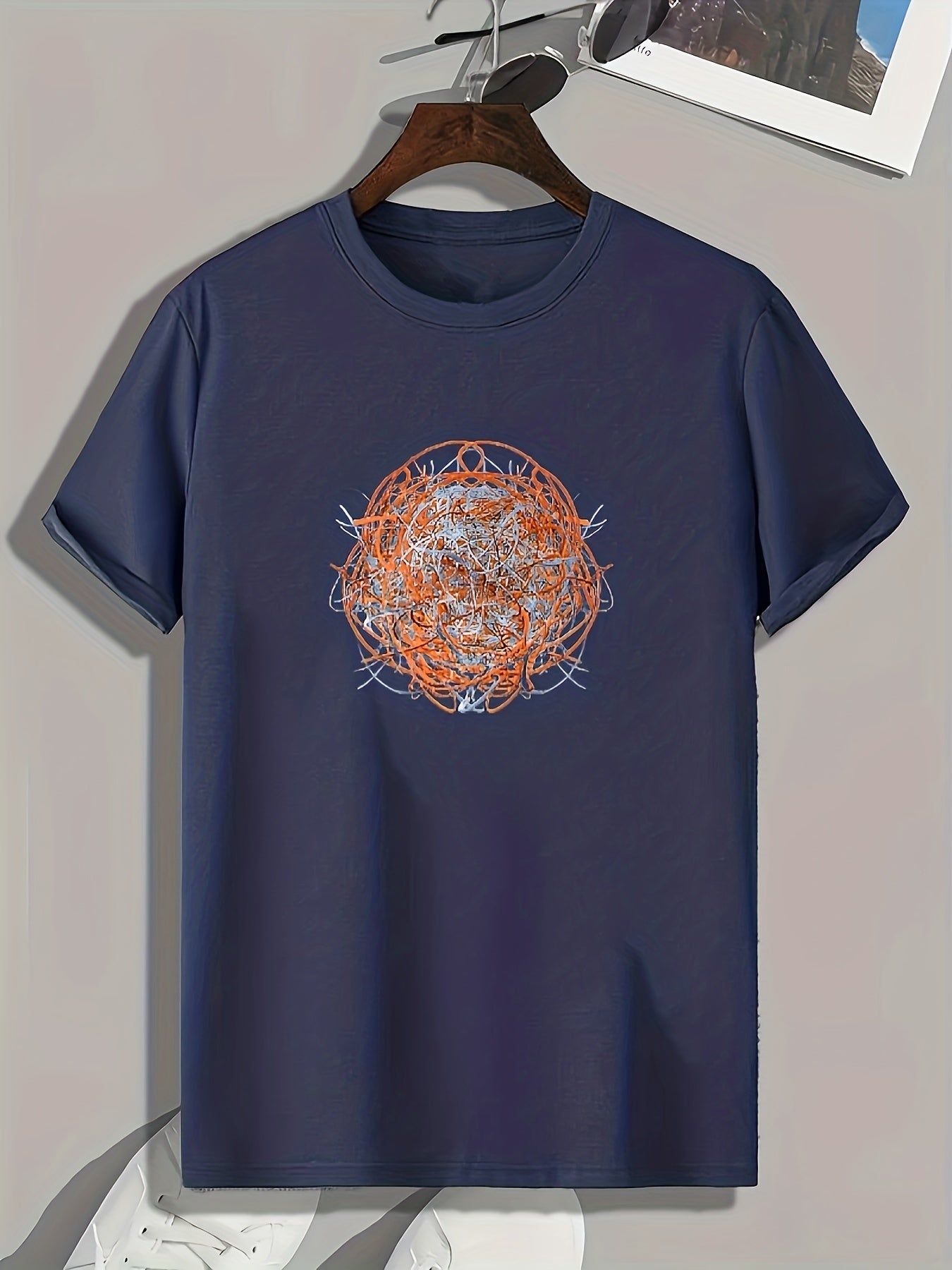 Graffiti Print Men's Graphic T-shirt Casual Comfy Tees For Summer