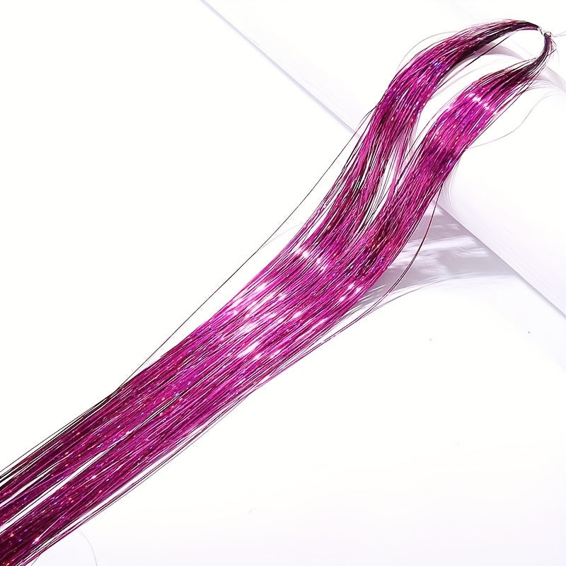 12pcs Tinsel Hair Braiding Rope Glitter Extensions Hair Accessories