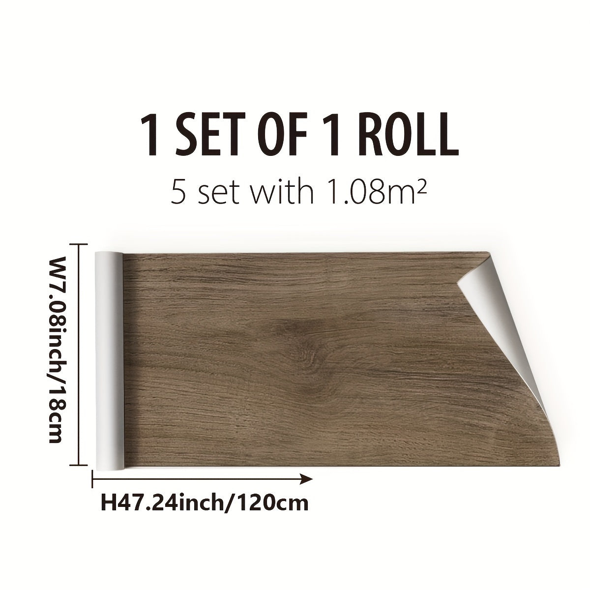 Wood Grain Waterproof Floor Stickers Self adhesive